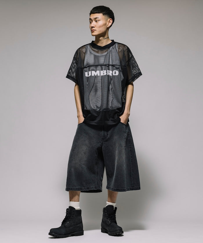 FREAK'S STORE Wide silhouette vintage processed curve denim cropped Pants 寬版牛仔七分褲