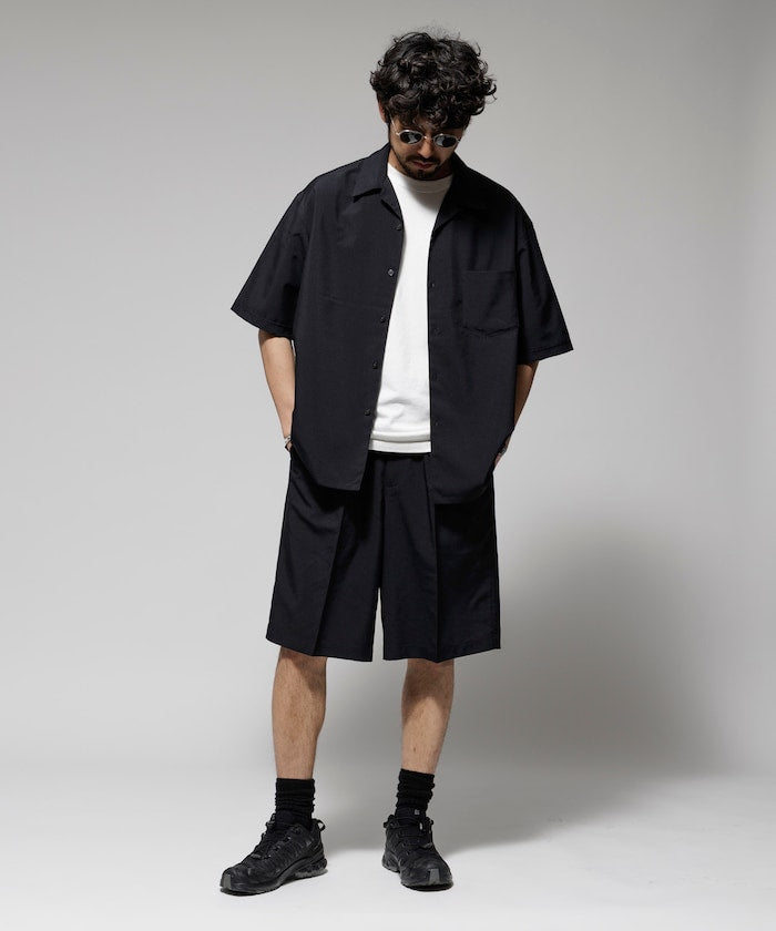 FREAK'S STORE Reflax functional material wide silhouette easy Pants 彈性寬版休閑短褲