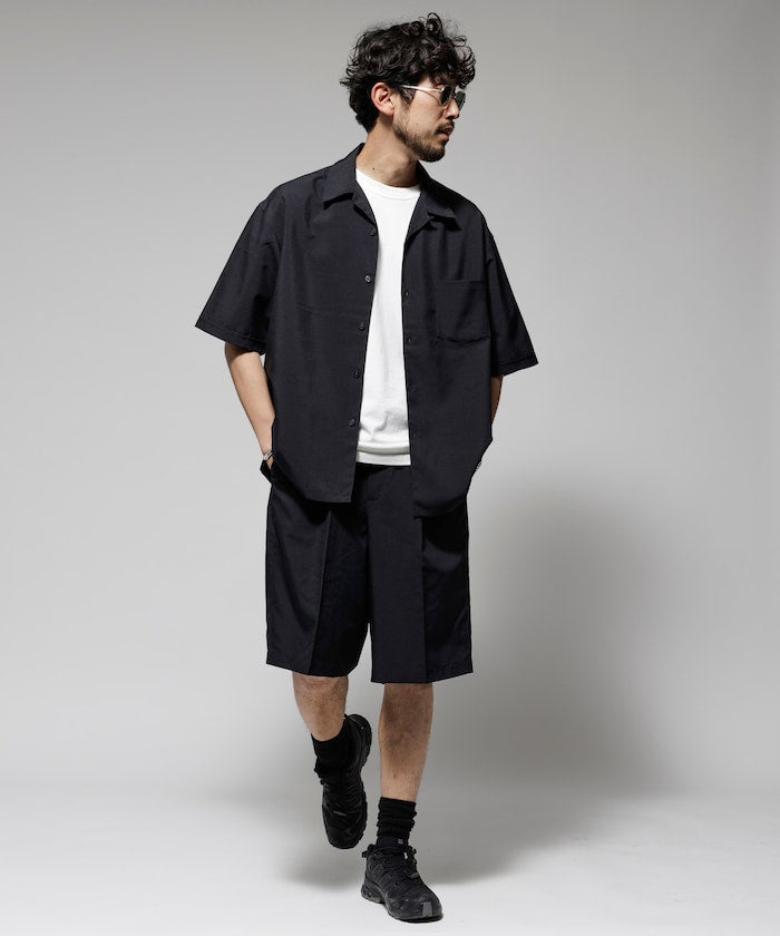 FREAK'S STORE Reflax functional material wide silhouette easy Pants 彈性寬版休閑短褲