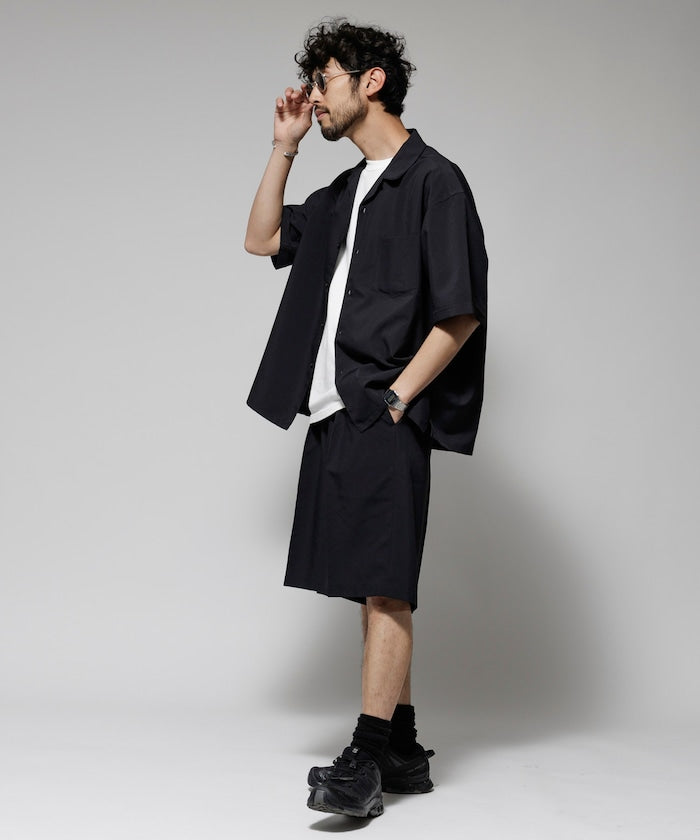FREAK'S STORE Reflax functional material wide silhouette easy Pants 彈性寬版休閑短褲