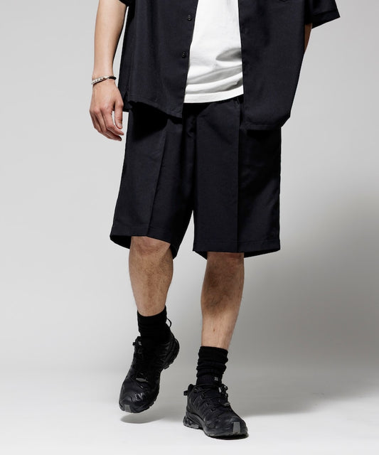 FREAK'S STORE Reflax functional material wide silhouette easy Pants 彈性寬版休閑短褲