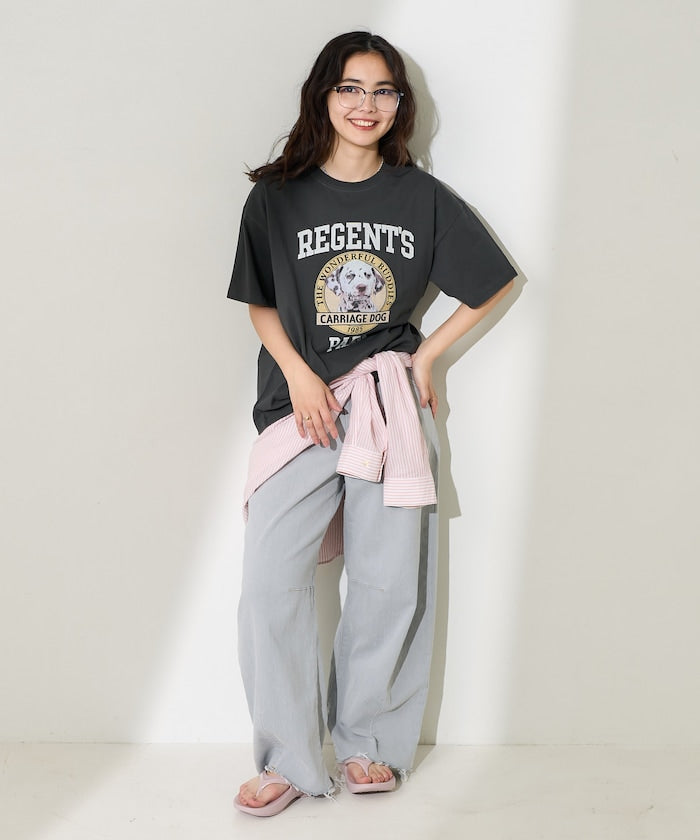 FREAK'S STORE Dog College T-shirt 復古狗夠圖案短袖T恤