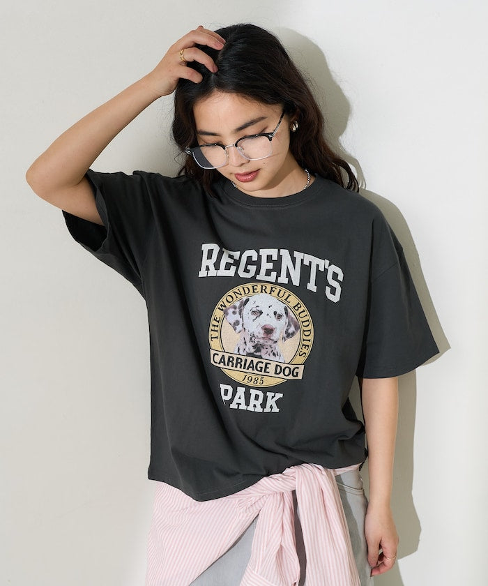 FREAK'S STORE Dog College T-shirt 復古狗夠圖案短袖T恤