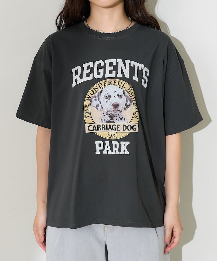 FREAK'S STORE Dog College T-shirt 復古狗夠圖案短袖T恤