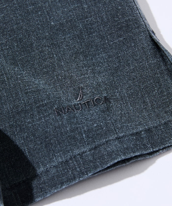 NAUTICA Wide silhouette open collar shirt 水洗口袋短袖襯衫