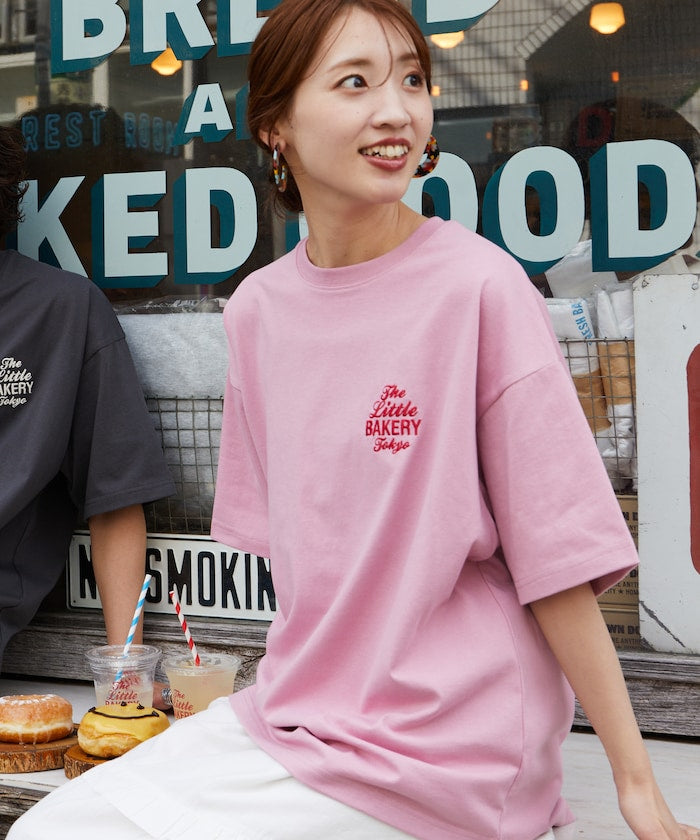 FREAK'S STORE x The Little BAKERY Tokyo logo embroidered Short sleeve T-shirt 印花刺繡短袖T恤