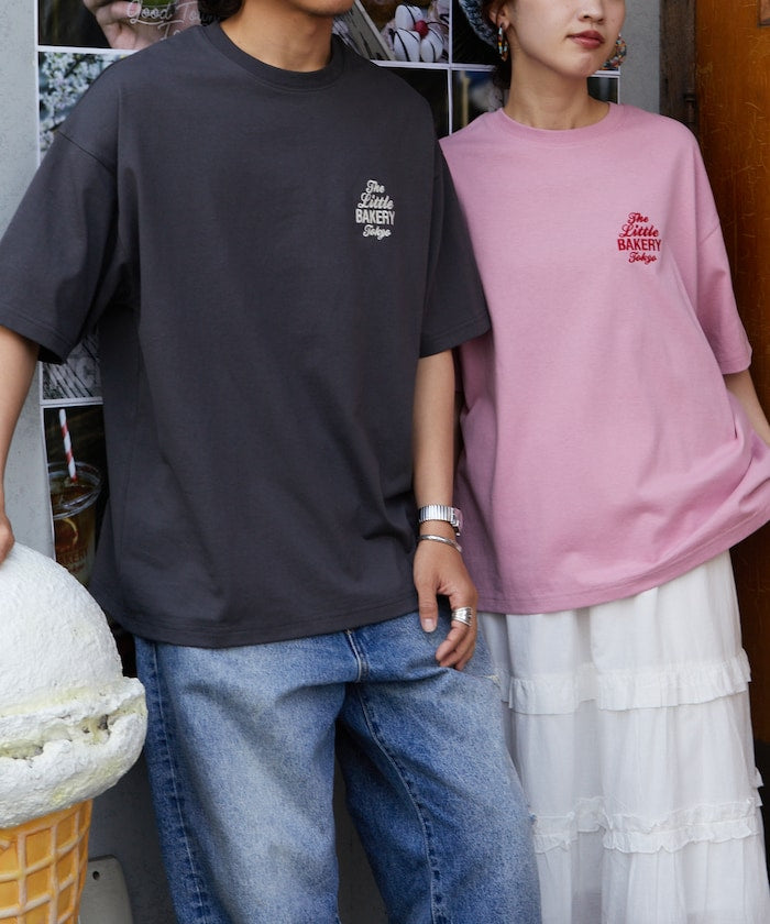 FREAK'S STORE x The Little BAKERY Tokyo logo embroidered Short sleeve T-shirt 印花刺繡短袖T恤
