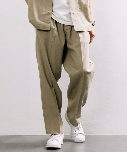 FREAK'S STORE LINEN COTTON EASY SLACKS 亞麻棉質休閒褲