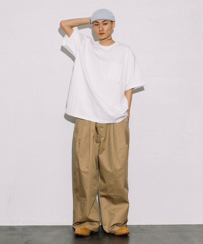 FREAK'S STORE 10.5 oz. HEAVY WEIGHT short sleeve crew neck pocket T-shirt 寬版口袋短袖T恤