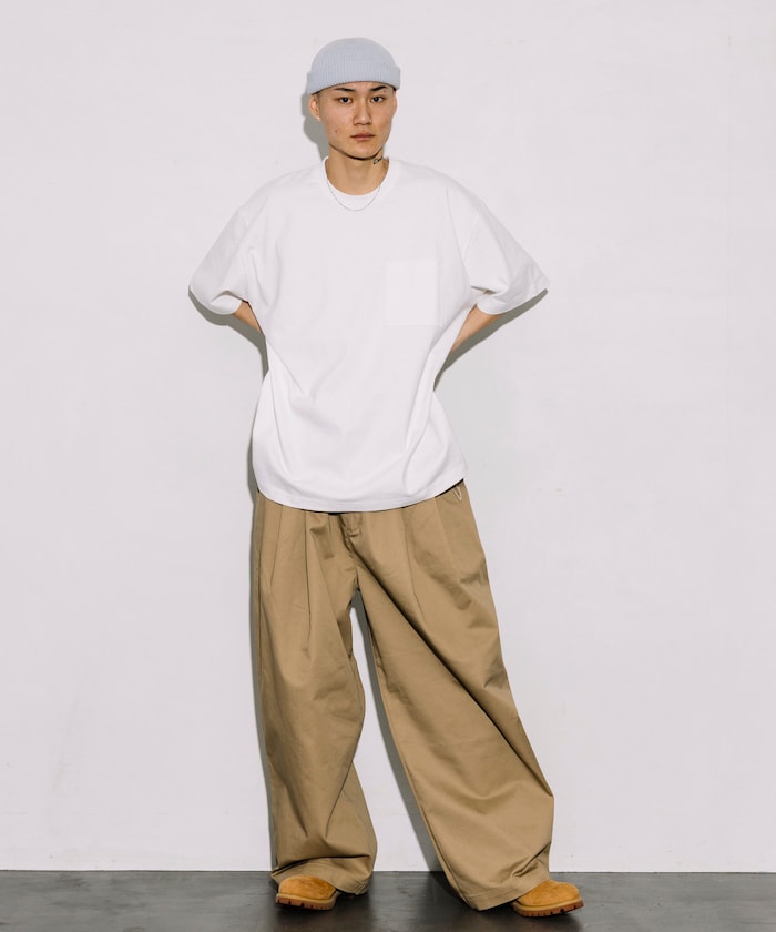 FREAK'S STORE 10.5 oz. HEAVY WEIGHT short sleeve crew neck pocket T-shirt 寬版口袋短袖T恤
