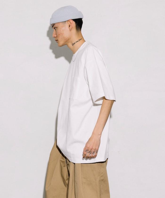 FREAK'S STORE 10.5 oz. HEAVY WEIGHT short sleeve crew neck pocket T-shirt 寬版口袋短袖T恤