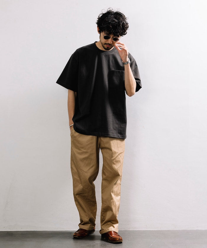 FREAK'S STORE 10.5 oz. HEAVY WEIGHT short sleeve crew neck pocket T-shirt 寬版口袋短袖T恤