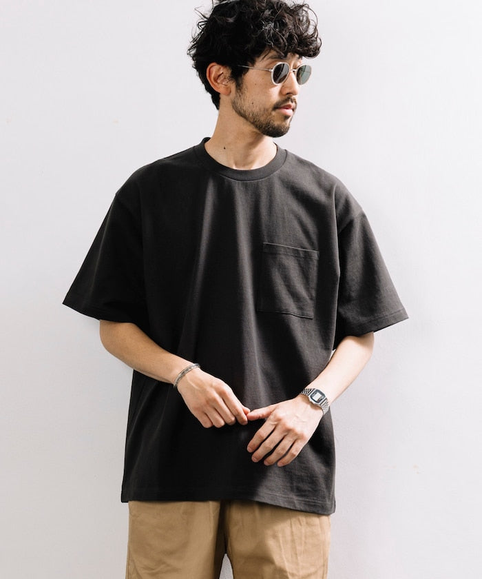 FREAK'S STORE 10.5 oz. HEAVY WEIGHT short sleeve crew neck pocket T-shirt 寬版口袋短袖T恤
