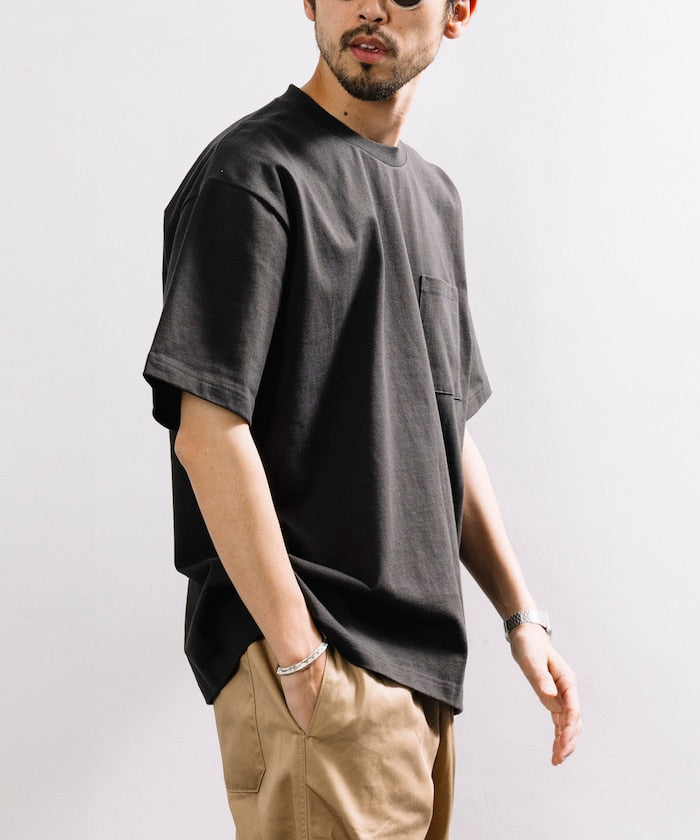 FREAK'S STORE 10.5 oz. HEAVY WEIGHT short sleeve crew neck pocket T-shirt 寬版口袋短袖T恤