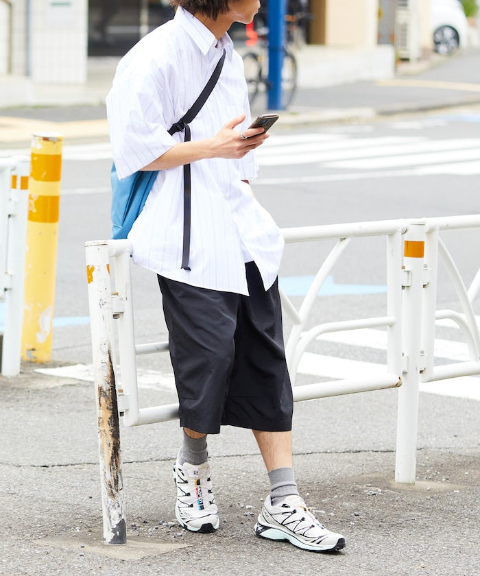 FREAK'S STORE Loose fit nylon tuck wide easy shorts 寬版尼龍休閒短褲