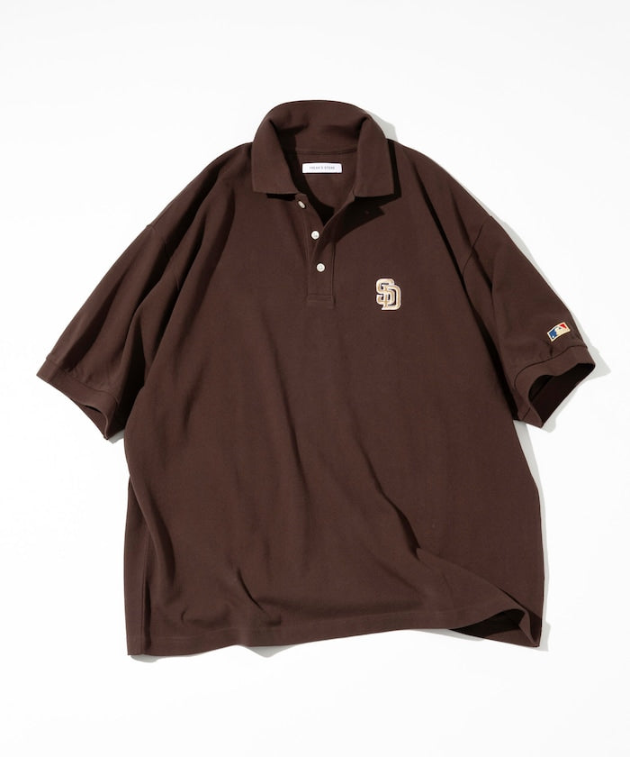 FREAK'S STORE MLB Major League Baseball One Point Logo Polo Shirt 刺繡短袖Polo衫