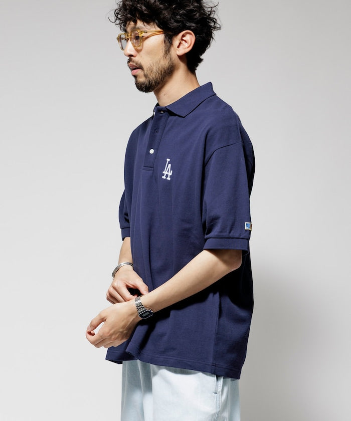 FREAK'S STORE MLB Major League Baseball One Point Logo Polo Shirt 刺繡短袖Polo衫