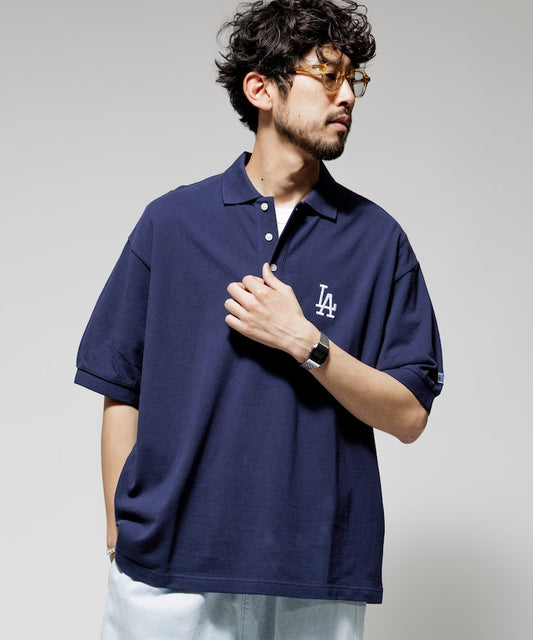 FREAK'S STORE MLB Major League Baseball One Point Logo Polo Shirt 刺繡短袖Polo衫