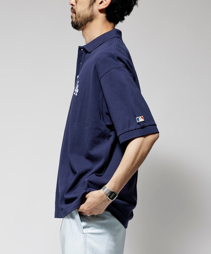 FREAK'S STORE MLB Major League Baseball One Point Logo Polo Shirt 刺繡短袖Polo衫