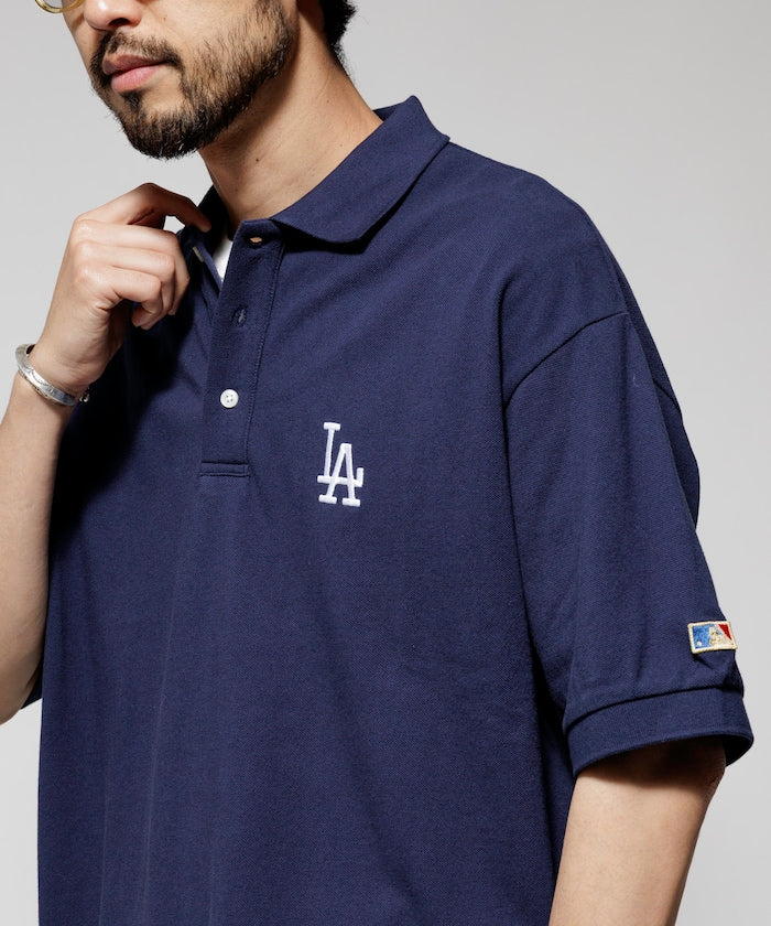 FREAK'S STORE MLB Major League Baseball One Point Logo Polo Shirt 刺繡短袖Polo衫