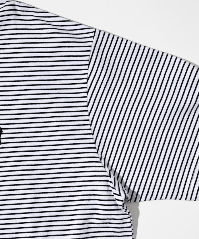 FREAK'S STORE MLB Major League Baseball Pin Border T-Shirt 短袖條紋T恤