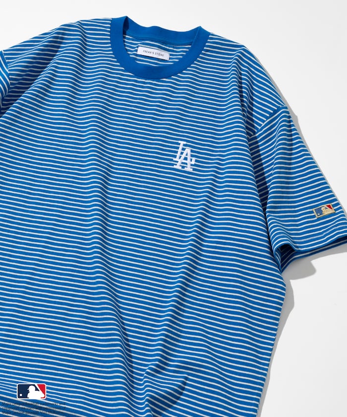 FREAK'S STORE MLB Major League Baseball Pin Border T-Shirt 短袖條紋T恤