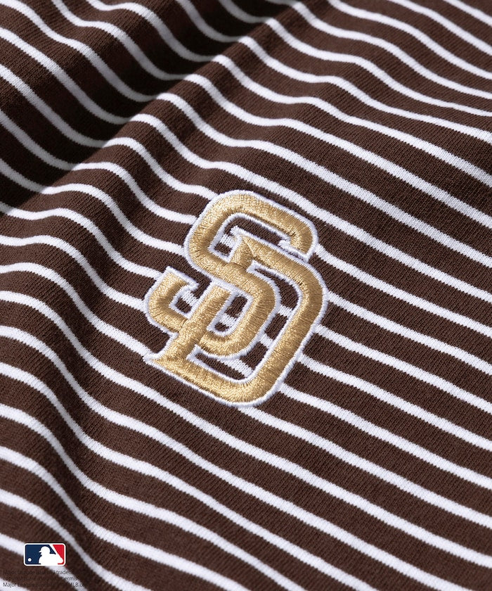 FREAK'S STORE MLB Major League Baseball Pin Border T-Shirt 短袖條紋T恤