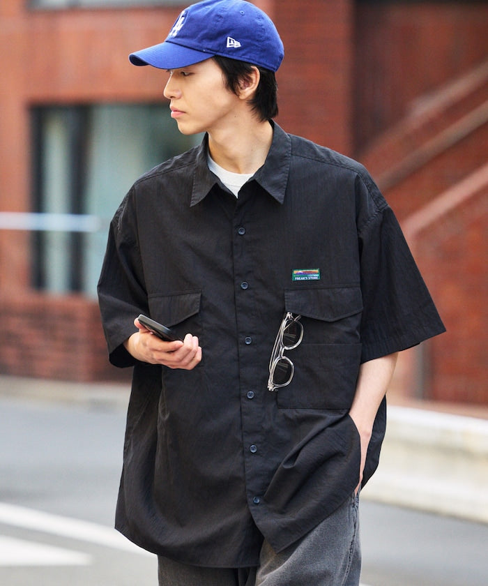 FREAK'S STORE Big silhouette multi-pocket design S/S shirt 多口袋設計短袖襯衫