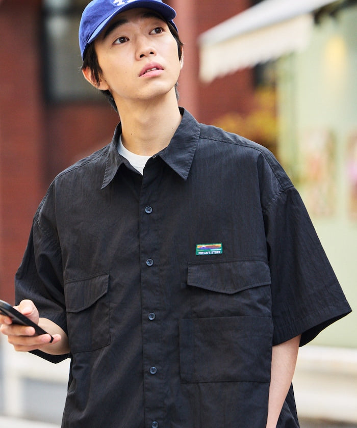 FREAK'S STORE Big silhouette multi-pocket design S/S shirt 多口袋設計短袖襯衫