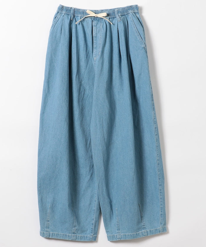 FREAK'S STORE Linen blend curved easy Pants 亞麻混紡休閒牛仔褲