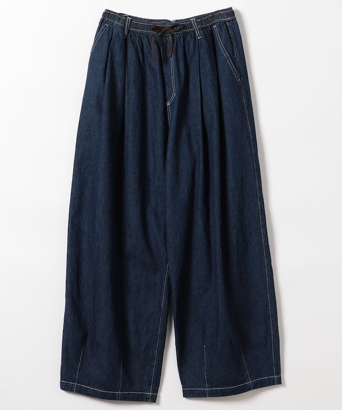 FREAK'S STORE Linen blend curved easy Pants 亞麻混紡休閒牛仔褲