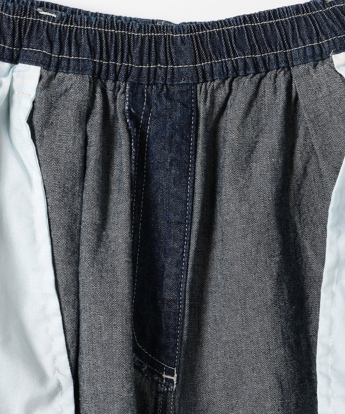 FREAK'S STORE Linen blend curved easy Pants 亞麻混紡休閒牛仔褲
