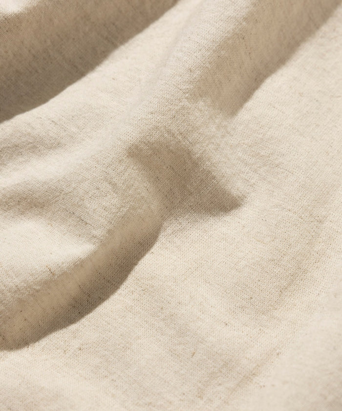 HINSON Custom cotton linen open collar short sleeve shirt 棉麻短袖襯衫