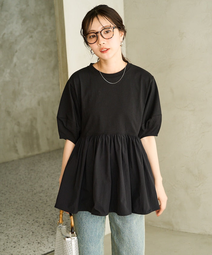 FREAK'S STORE 限定 燈籠袖層次短袖上衣