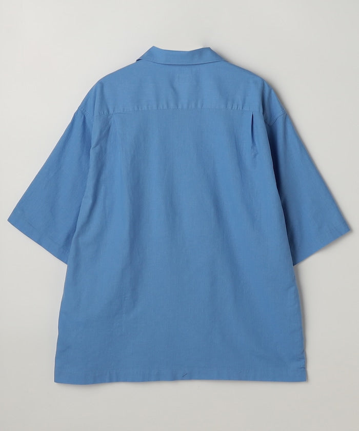 HINSON Custom cotton linen open collar short sleeve shirt 棉麻短袖襯衫