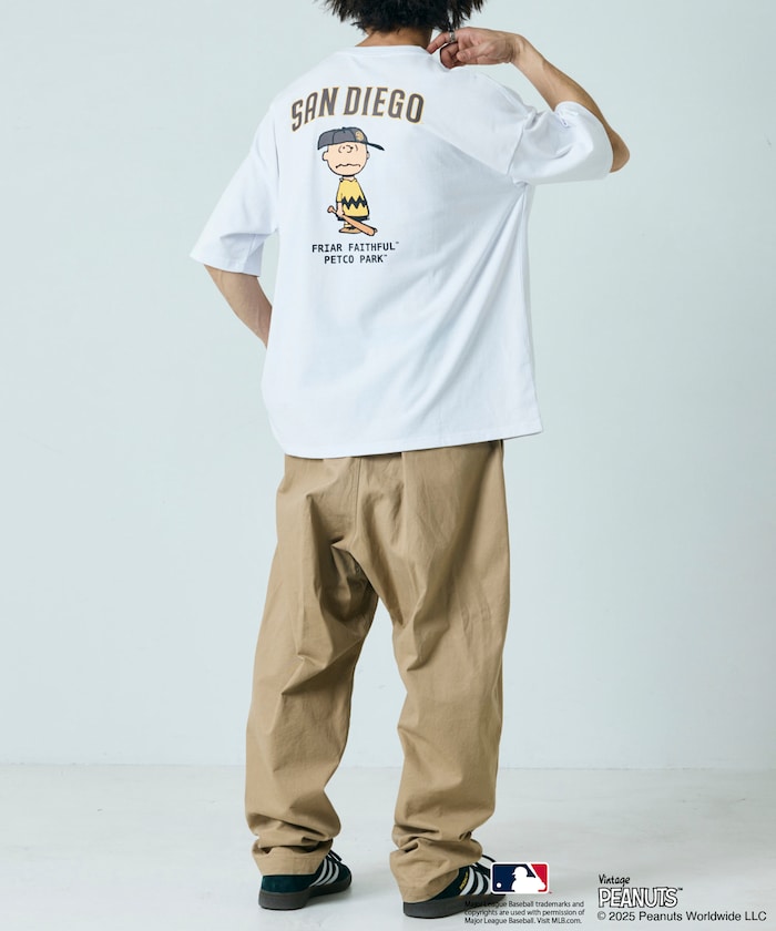 FREAK'S STORE x PEANUTS MLB Special Order Big Silhouette Back Print T-Shirt / PADRES 印花短袖T恤