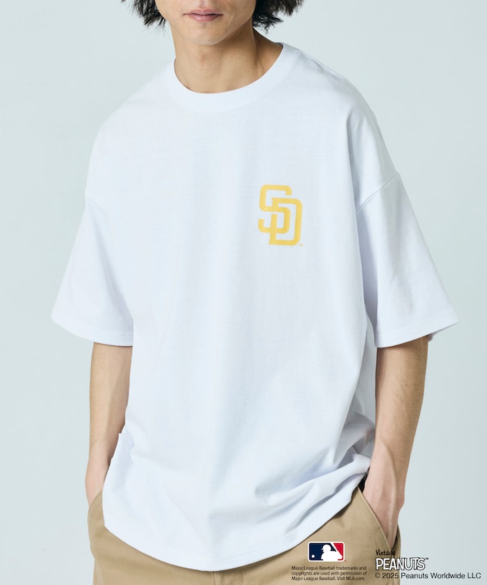 FREAK'S STORE x PEANUTS MLB Special Order Big Silhouette Back Print T-Shirt / PADRES 印花短袖T恤