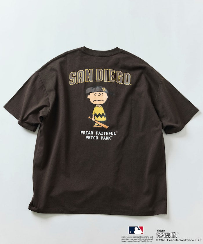 FREAK'S STORE x PEANUTS MLB Special Order Big Silhouette Back Print T-Shirt / PADRES 印花短袖T恤