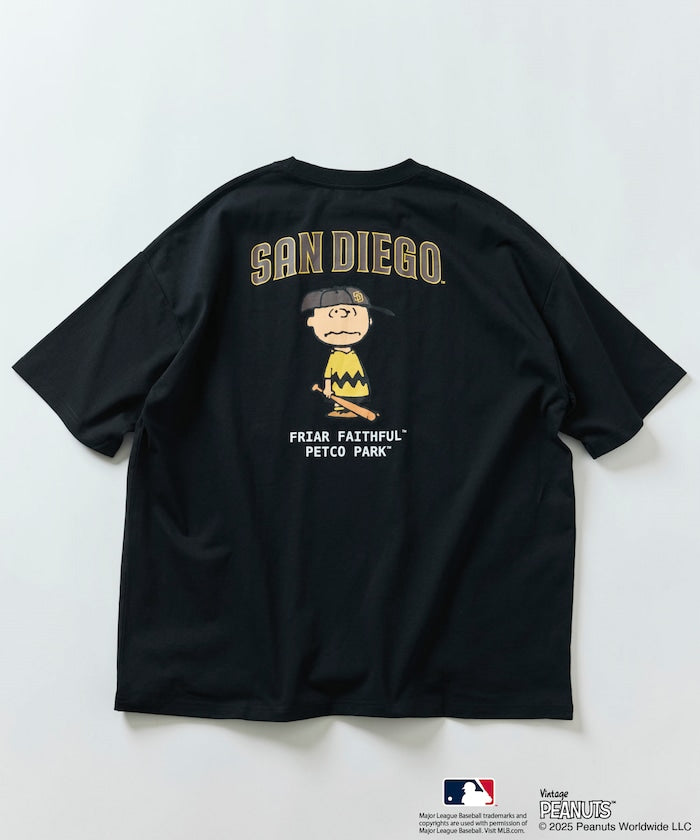 FREAK'S STORE x PEANUTS MLB Special Order Big Silhouette Back Print T-Shirt / PADRES 印花短袖T恤