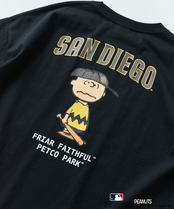 FREAK'S STORE x PEANUTS MLB Special Order Big Silhouette Back Print T-Shirt / PADRES 印花短袖T恤