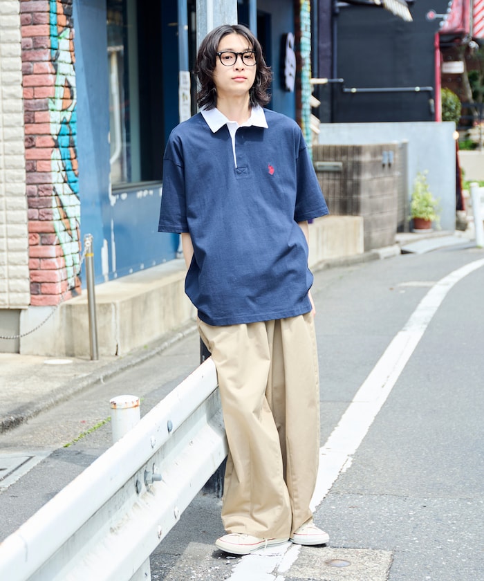 U.S. POLO ASSN. Custom-made embroidered rugby shirt 簡約刺繡Polo衫