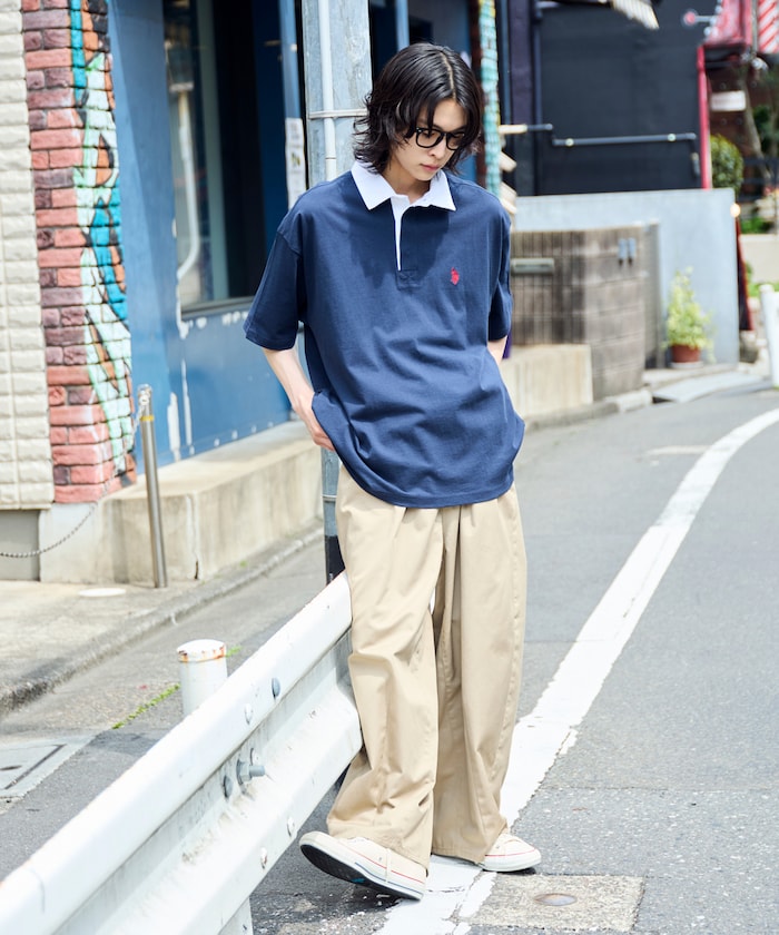 U.S. POLO ASSN. Custom-made embroidered rugby shirt 簡約刺繡Polo衫