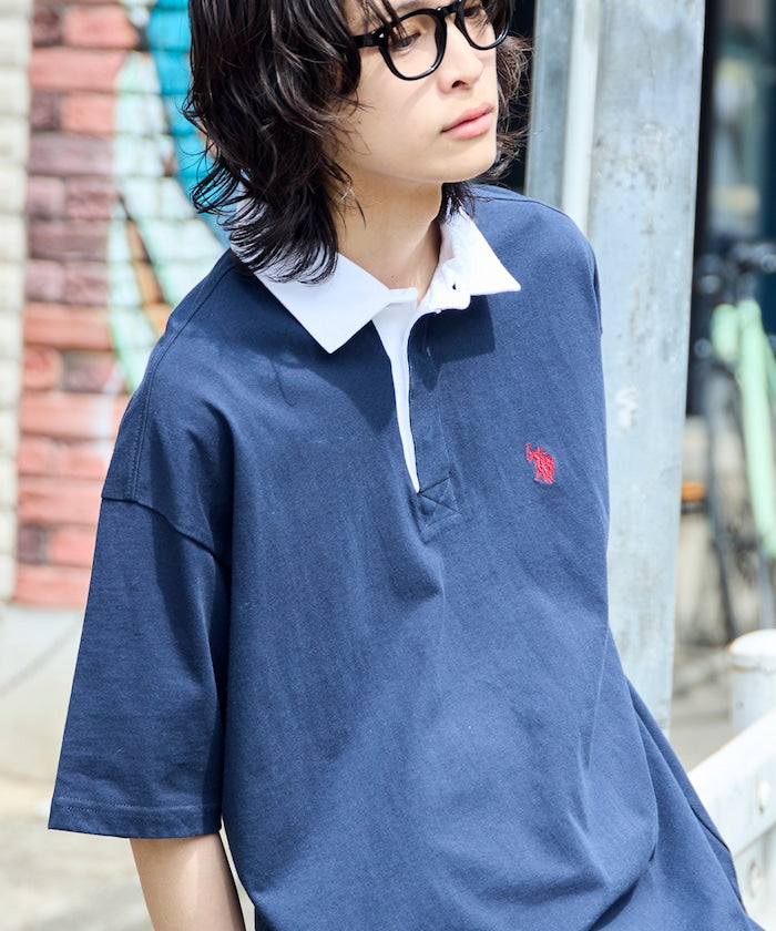 U.S. POLO ASSN. Custom-made embroidered rugby shirt 簡約刺繡Polo衫