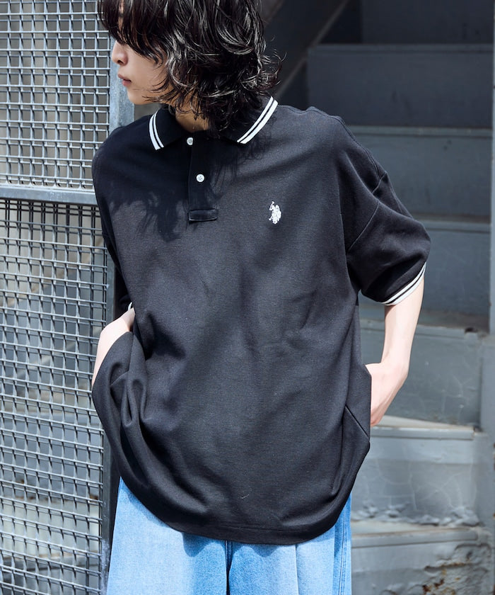 U.S. POLO ASSN. Special order pique line polo shirt 限定條紋Polo衫