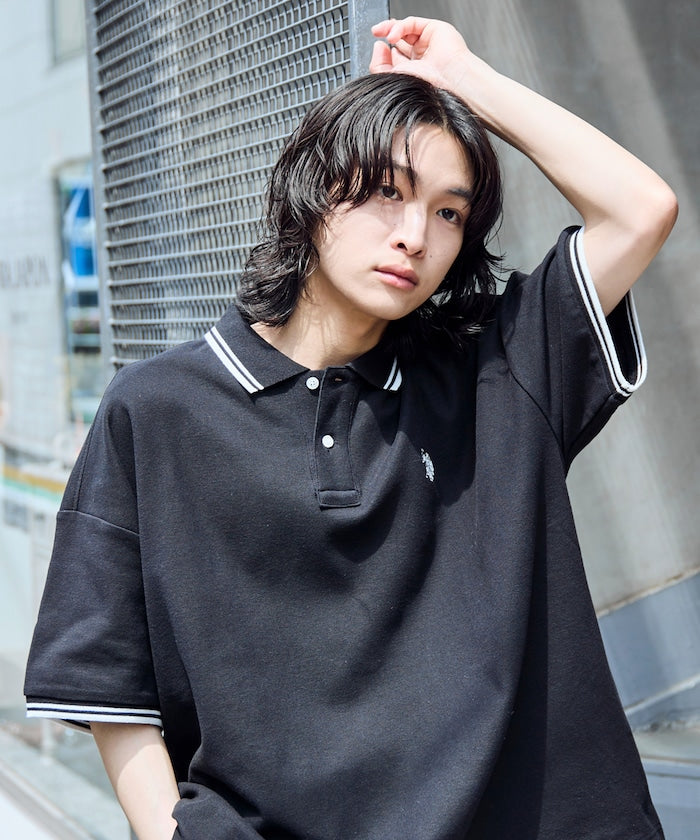U.S. POLO ASSN. Special order pique line polo shirt 限定條紋Polo衫
