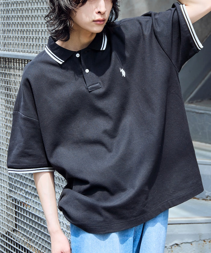 U.S. POLO ASSN. Special order pique line polo shirt 限定條紋Polo衫