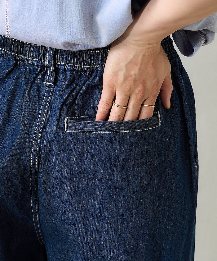 FREAK'S STORE Linen blend curved easy Pants 亞麻混紡休閒牛仔褲