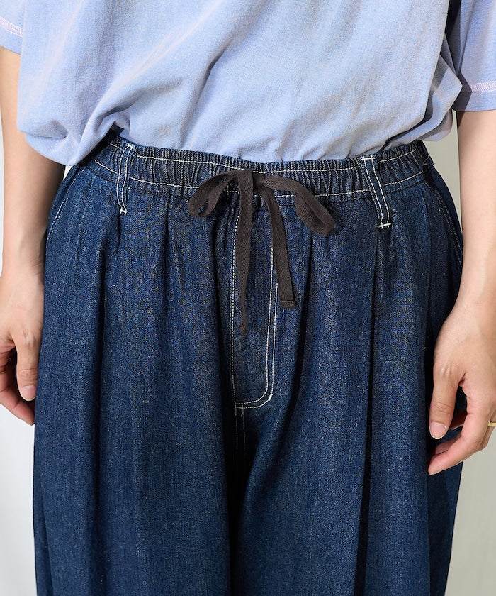 FREAK'S STORE Linen blend curved easy Pants 亞麻混紡休閒牛仔褲