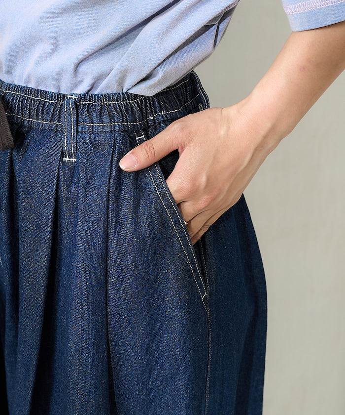 FREAK'S STORE Linen blend curved easy Pants 亞麻混紡休閒牛仔褲