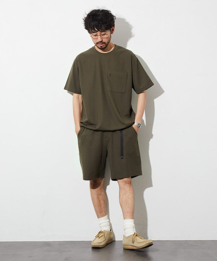FREAK'S STORE Summer Knit relaxed fit spindle pocket t-shirt 夏季針織短袖T恤